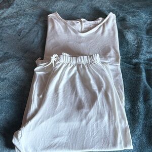 Elegant White Women's Top and bottoms